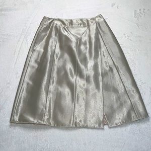 CHANEL metallic cream skirt size 38